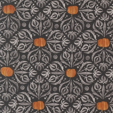 Coven Onyx Medallion Tiles Damask - Robin Pickens for Moda